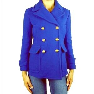 J crew royal blue majesty pea coat